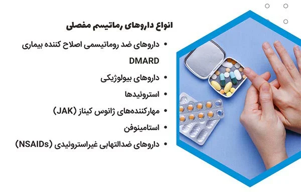 انواع داروهای موثر مورد استفاده در درمان روماتیسم مفصلی