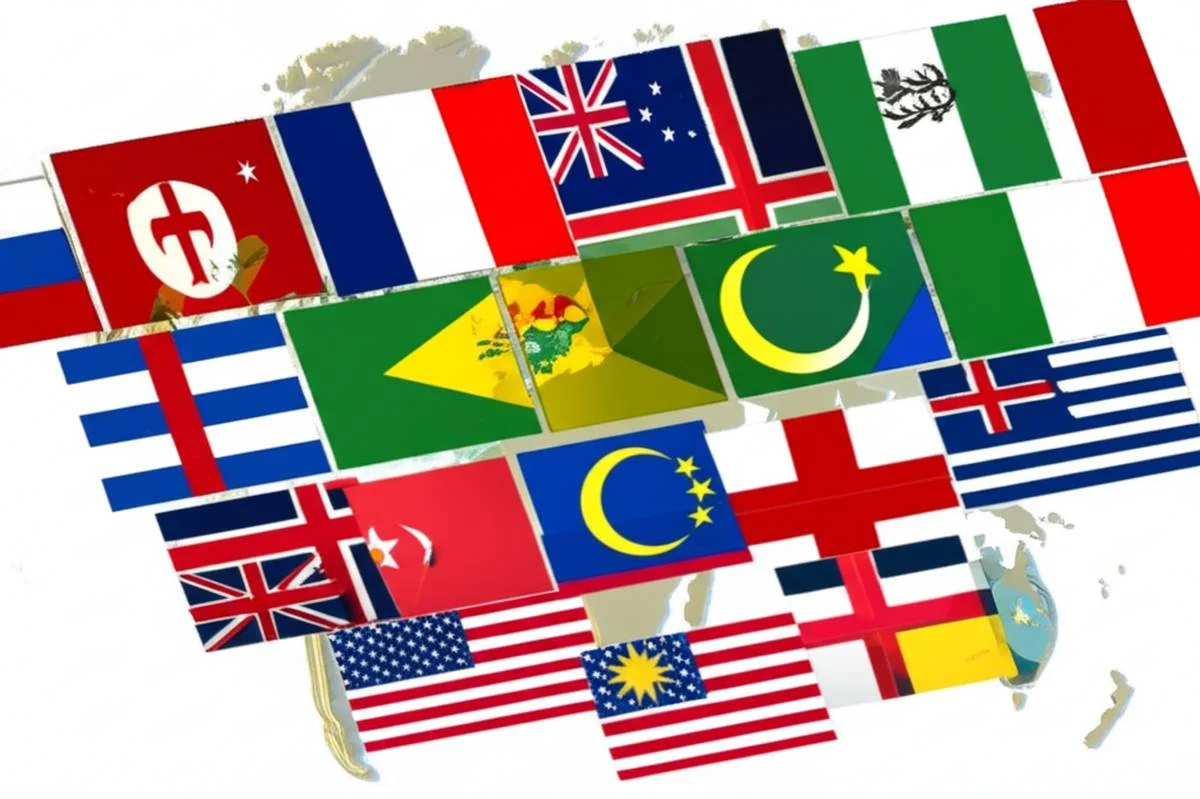 معنای پرچم کشورهای مختلف Means the flags of the countries of the world